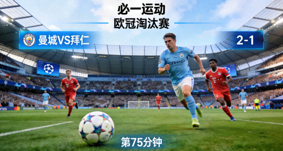 必一运动实时比分页面展示欧冠淘汰赛进行中的比赛画面